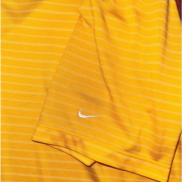 NIKE Dri-Fit Tour Performance Gold Shirt, Yellow Stripe, Size XL, EOC - Picture 6 of 6